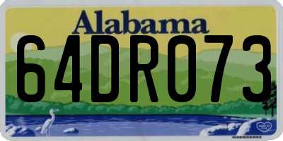 AL license plate 64DR073