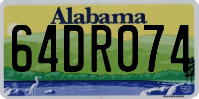 AL license plate 64DR074