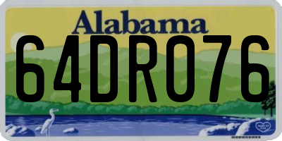 AL license plate 64DR076