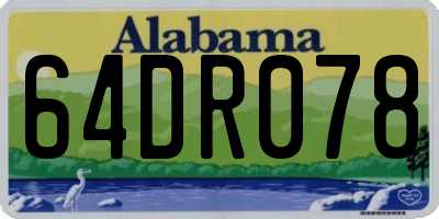 AL license plate 64DR078