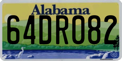AL license plate 64DR082