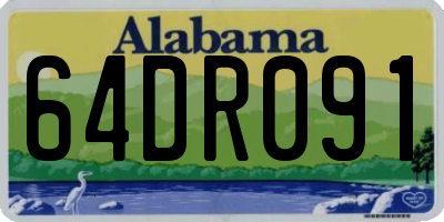 AL license plate 64DR091