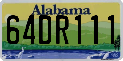 AL license plate 64DR111