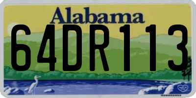 AL license plate 64DR113