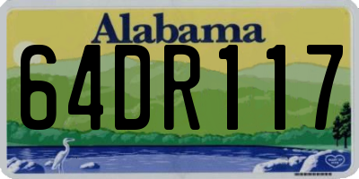 AL license plate 64DR117