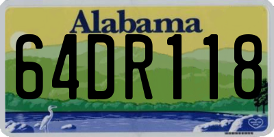 AL license plate 64DR118