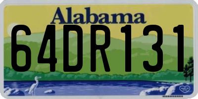 AL license plate 64DR131
