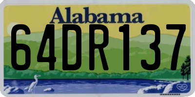 AL license plate 64DR137
