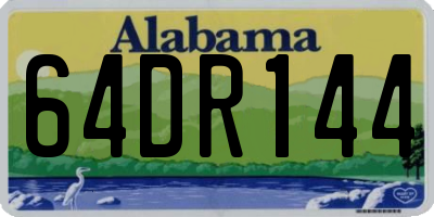 AL license plate 64DR144