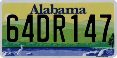 AL license plate 64DR147