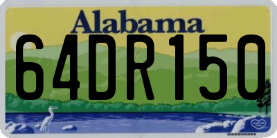 AL license plate 64DR150