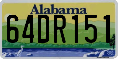 AL license plate 64DR151