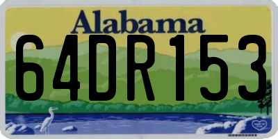 AL license plate 64DR153