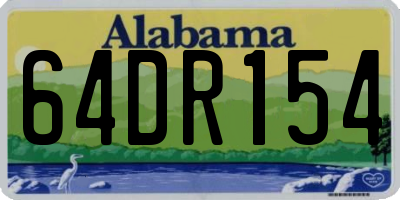 AL license plate 64DR154