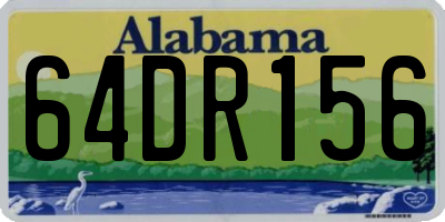 AL license plate 64DR156