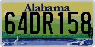 AL license plate 64DR158