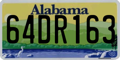 AL license plate 64DR163