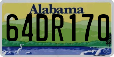 AL license plate 64DR170