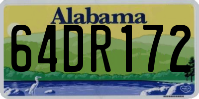 AL license plate 64DR172