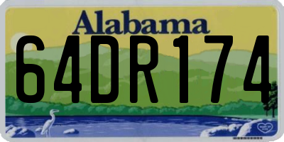 AL license plate 64DR174