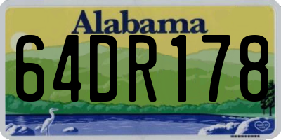 AL license plate 64DR178