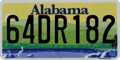 AL license plate 64DR182