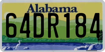 AL license plate 64DR184