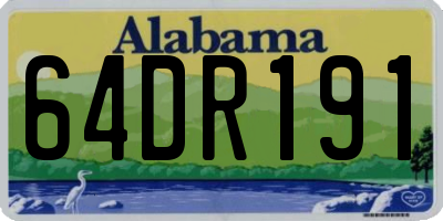AL license plate 64DR191