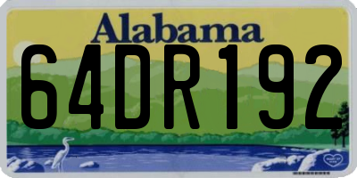 AL license plate 64DR192