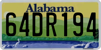AL license plate 64DR194