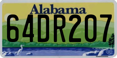 AL license plate 64DR207