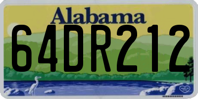 AL license plate 64DR212