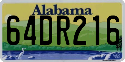 AL license plate 64DR216