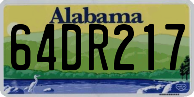 AL license plate 64DR217