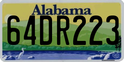 AL license plate 64DR223