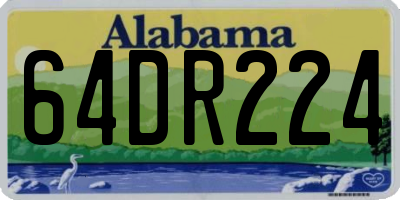 AL license plate 64DR224
