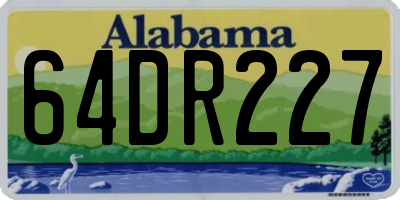 AL license plate 64DR227