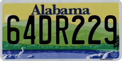 AL license plate 64DR229