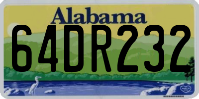 AL license plate 64DR232