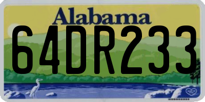 AL license plate 64DR233