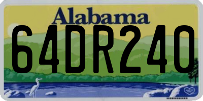 AL license plate 64DR240