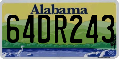 AL license plate 64DR243
