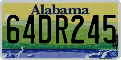 AL license plate 64DR245