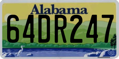 AL license plate 64DR247