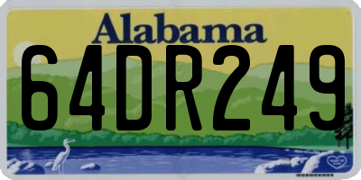 AL license plate 64DR249