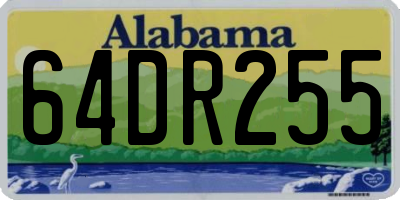AL license plate 64DR255
