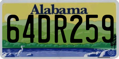 AL license plate 64DR259