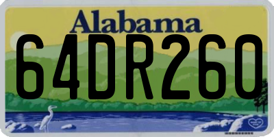 AL license plate 64DR260