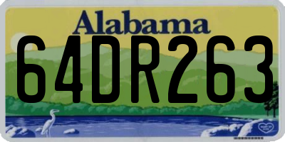 AL license plate 64DR263