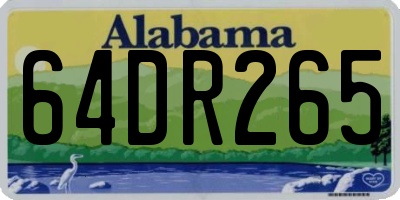 AL license plate 64DR265
